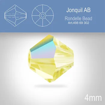 Dětské zboží PRECIOSA Bicone MC BEAD (sluníčko) velikost 4mm. Barva JONQUIL AB. Balení 30ks .