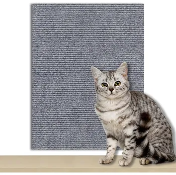 Samolepicí kočičí škrabadlo na zeď | ochrana nábytku - světe šedá , 60x60CM