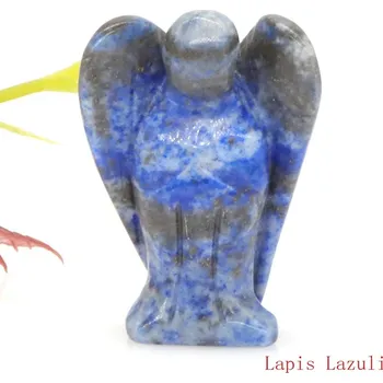 Křišťálový anděl ručně vyřezávaný dekor | bytová dekorace - Lapis lazuli , 1 KS