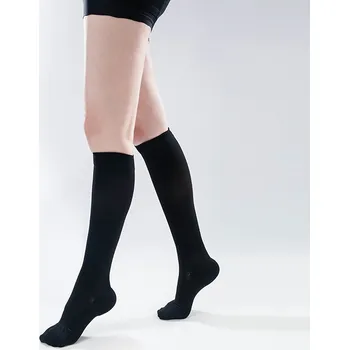 Stahovací punčochy MEDIAL Distribuce Zdravotní kompresivní punčochy lýtkové 1.KT (zavřená špice) Barva: Černá, Velikost: XXL