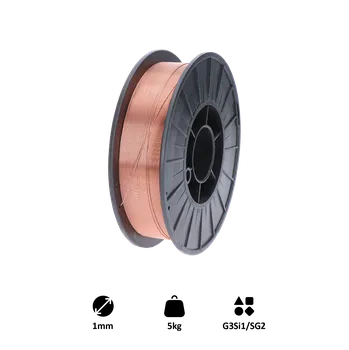 Příslušenství ke svářečce Drát svářecí 1,0mm-MIG/MAG(CO2), G3Si1/SG2 5kg