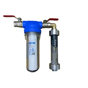 Ochranný vodní filtr Změkčovač vody IPS Kalyxx ACTIVE - G 3/4" s filtrem a kohouty - vertikální montáž