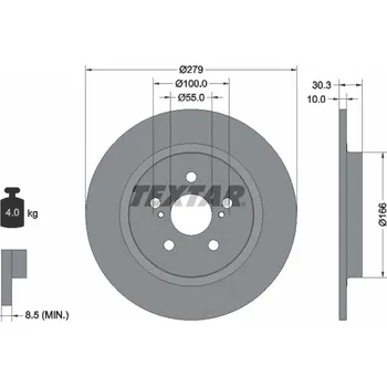 Brzdový kotouč Brzdový kotouč TEXTAR 92228303