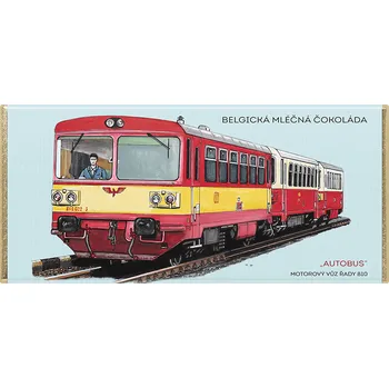 Čokoláda CHOCO POLA - Motorový vůz řady 810 „Autobus“ - mléčná čokoláda 100g