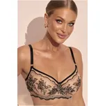 Nevyztužená podprsenka Kinga SC-1162 Gypsy Flower Černo-béžová 90B