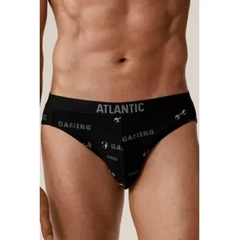 Pánské spodní prádlo 3PACK slipy Atlantic 3MP-206/25 - gaming Černo-barevná M