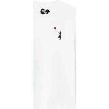 Pánské tričko Celio Tričko Banksy 1184954 Bílá M