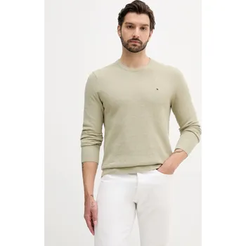 Pánský svetr Bavlněný svetr Tommy Hilfiger MW0MW36347 zelená 81X, vel. L