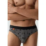 3PACK slipy Atlantic 3MP-161 - písmena Zeleno-černá S