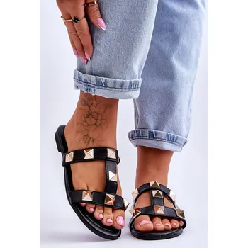 Dámské pantofle Boto Dámské pantofle s velkými cvočky Mercure Barva: Černá, Velikost: 39