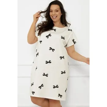 Dámská noční košile Noční košile Italian Fashion Figaro - bavlna Ecru 2XL