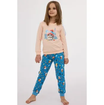 Dívčí pyžamo Dívčí pyžamo Cornette 978/188 - sovička Světle oranžová 146-152