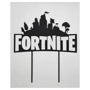 Jedlá dekorace na dort Fortnite velký zápich do dortu