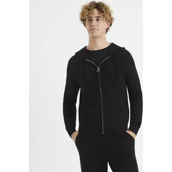 Pánská móda Celio Mikina Vezipsweet s kapucí 1101579 Černá S