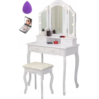 Toaletní stolek Toaletní stolek TL-14 s LED osvětlením 3 zrcadla + dárek