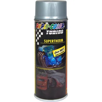 Barva ve spreji Dupli-Color&nbsp;Supertherm Super žáruvzdorná barva 800°C ve spreji 400 ml stříbrná