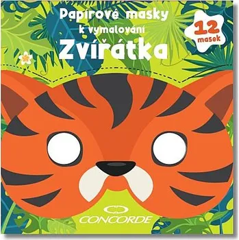 Dětské zboží Papírové masky k vymalování-Zvířátka