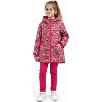 Chlapecká bunda Kocour Mourek Kabát - parka softshellová RŮŽOVÉ KONFETY Velikost 152