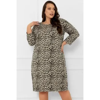 Dámská noční košile Noční košile Italian Fashion Kenia - viskóza Černo-béžová L