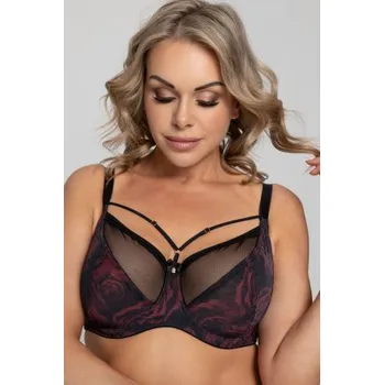 Podprsenka Nevyztužená podprsenka Biggi Rosa Černá 95G