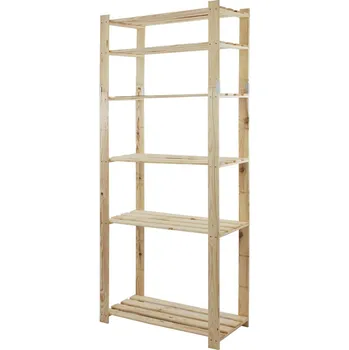 regál Dřevěný regál B-29 200x80x38 6 políc - borovice