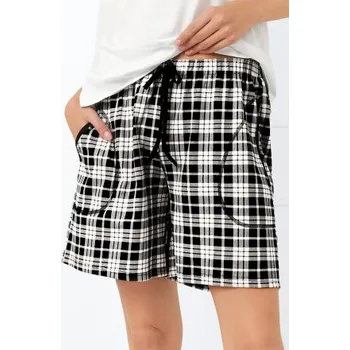 Dámské krátké pyžamové kalhoty Italian Fashion Klára - bavlna Černá 2XL