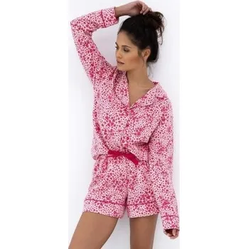 Dámské pyžamo Dámské pyžamo Sensis Kenzie - flanelová bavlna Růžová S