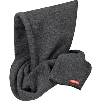 Šála Ruskovilla Merino šála s kapucí, fleece / antracitová
