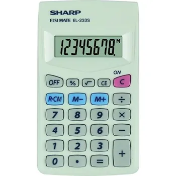 Kalkulačka Sharp Kalkulačka EL-233S, bílá, kapesní, osmimístná EL233S