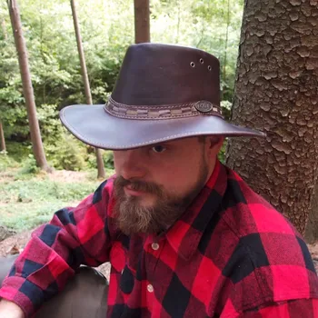 Klobouk ROGUE Klobouk kožený Ranger Hat Oxblood Velikost: XL