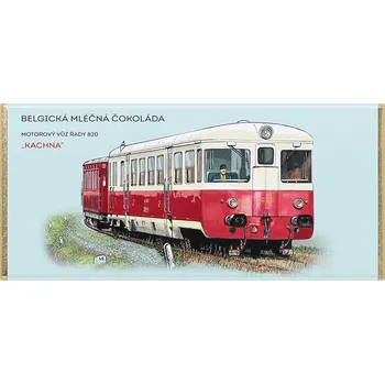 Čokoláda CHOCO POLA - Motorový vůz řady 820 „Kachna“ - mléčná čokoláda 100g