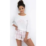 Dámské pyžamo Sensis Emily - 3/4 rukáv Krémová L