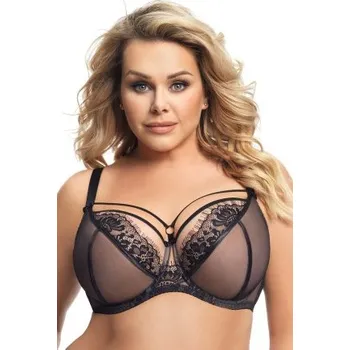 Podprsenka Nevyztužená podprsenka Gorsenia K496 Paradise Černá 80K