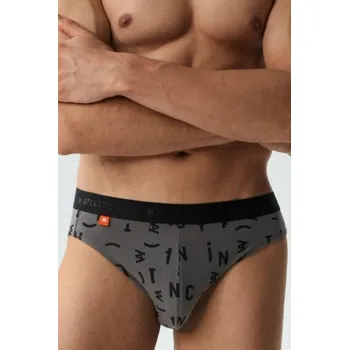 Pánské spodní prádlo 3PACK slipy Atlantic 3MP-161 - písmena Zeleno-černá 2XL