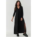 Volnočasové šaty Makadamia M895 černé Černá L/XL