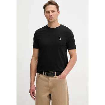 Pánské tričko Bavlněné tričko U.S. Polo Assn. DHM MUP3310 černá 99X, vel. M
