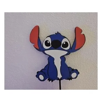 Jedlá dekorace na dort Stitch – – Oboustranný Zápich Do Dortu