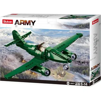 Stavebnice Sluban SLUBAN ARMY WWII Stíhací letoun ME 262 338 dílků + 1 figurka (stavebnice)