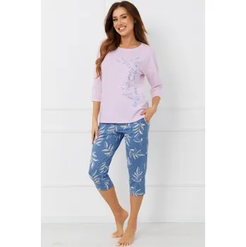 Dámské oblečení Dámské pyžamo Italian Fashion Erula - bavlna Růžovo-modrá XL