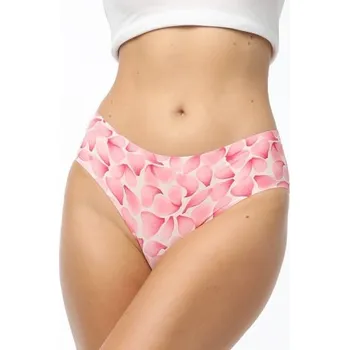 Dámské oblečení Kalhotky Julimex Rose Flakes Růžovo-bílá S