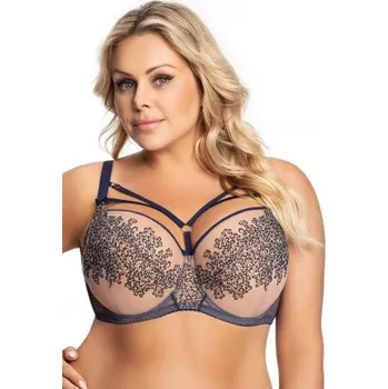 Dámské spodní prádlo Nevyztužená podprsenka Gorsenia K695 Allison Tmavě modrá 65G
