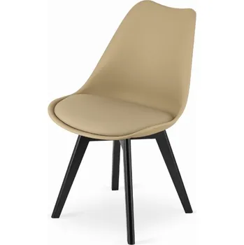 AKCE Béžová židle BALI MARK s černými nohami II. jakost
