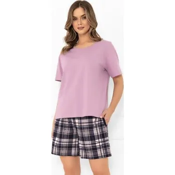 Dámské oblečení Dámské krátké pyžamo Italian Fashion Donatella - bavlna Světle fialová XL