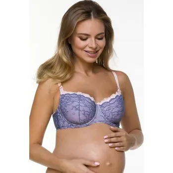 Těhotenská podprsenka Kojící podprsenka Lupoline 3110 MK Modrá 80E