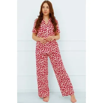 Dámské pyžamo Dámské pyžamo Italian Fashion Ksenia - bavlna Červená L