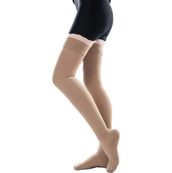 Stahovací punčochy MEDIAL Distribuce Zdravotní kompresivní punčochy stehenní 1.KT (zavřená špice) Barva: Černá, Velikost: 4XL