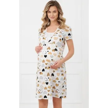 Těhotenská móda Mateřská košilka Italian Fashion Ariela Ecru M