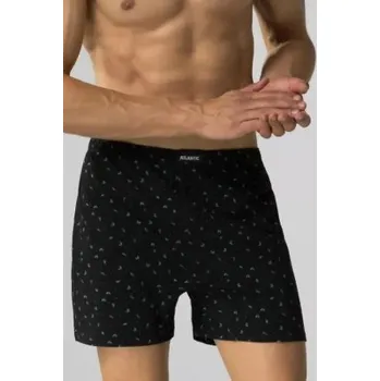 Boxerky 3 PACK boxerky Atlantic 3MH-196 - bavlna Černo-šedá S