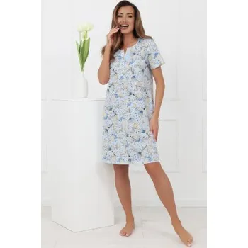 Dámská noční košile Noční košile Italian Fashion Celozja - bavlna Světle modrá 2XL