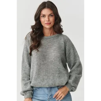 Dámský svetr Dámský svetr Makadamia S168 - sv. šedá Světle šedá One size